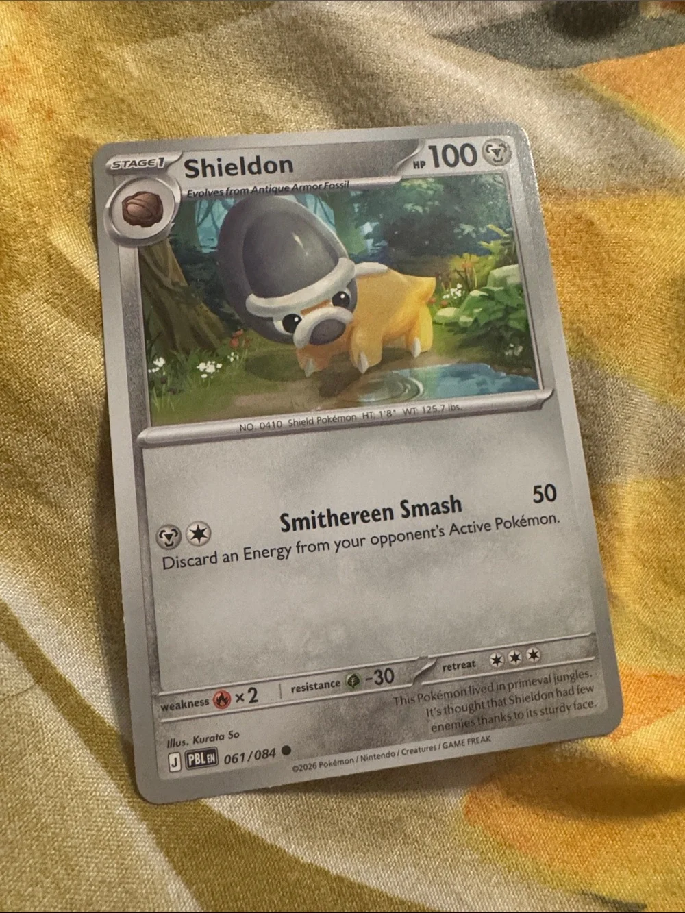 Shieldon Pokemon Trading Card